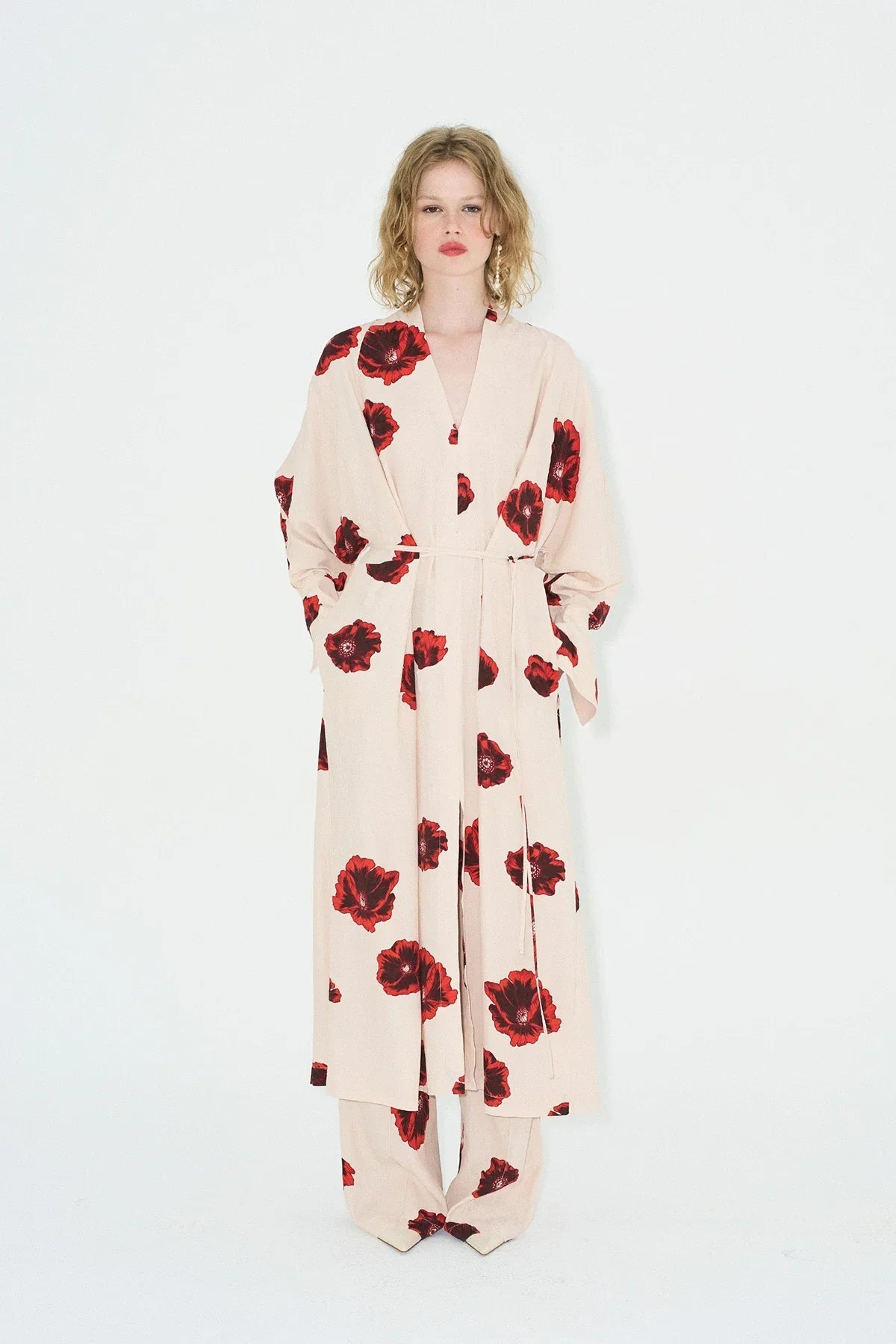 Vestito Kimono con stampa Sahara - Coquelicot