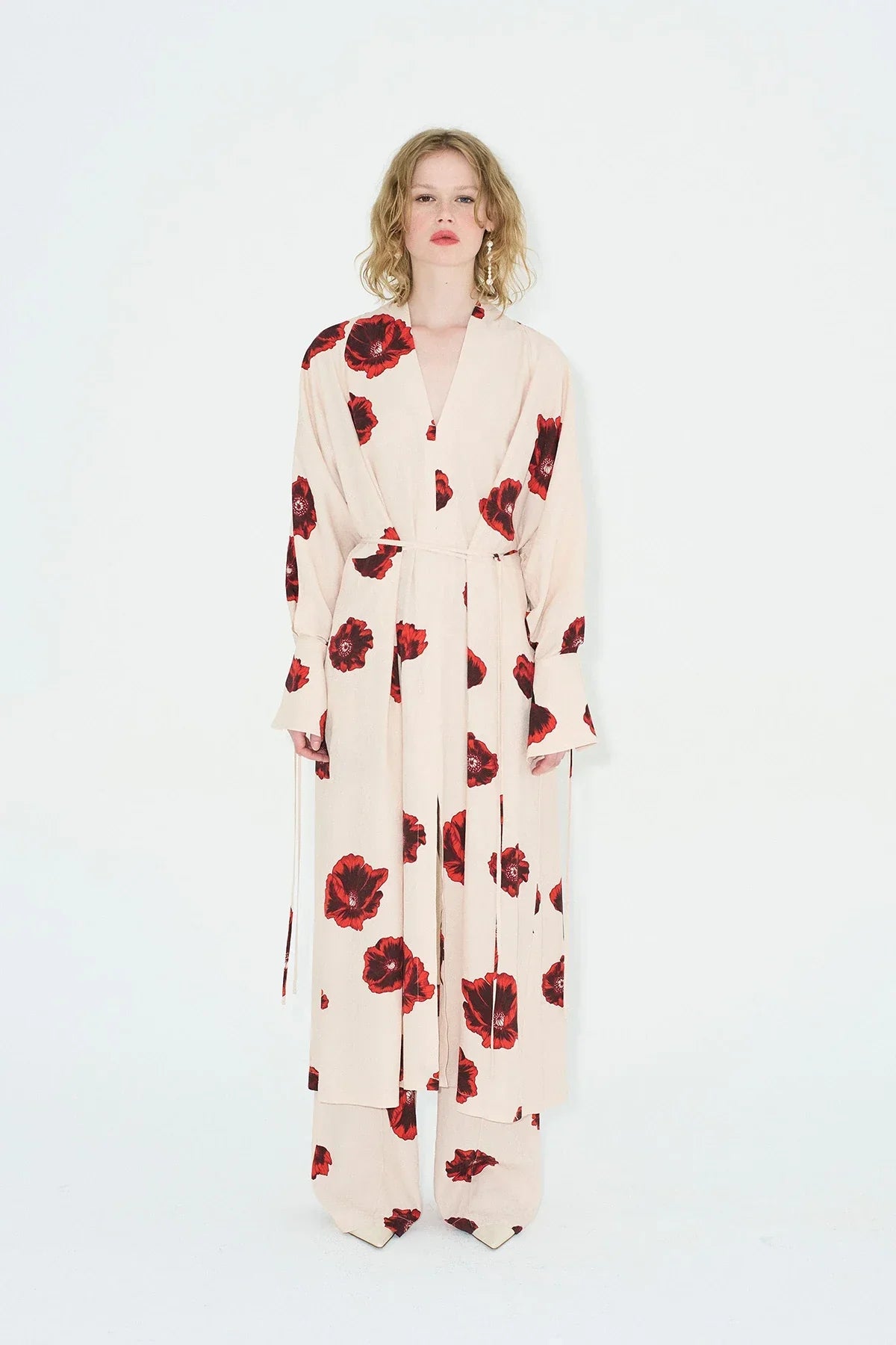 Vestito Kimono con stampa Sahara - Coquelicot