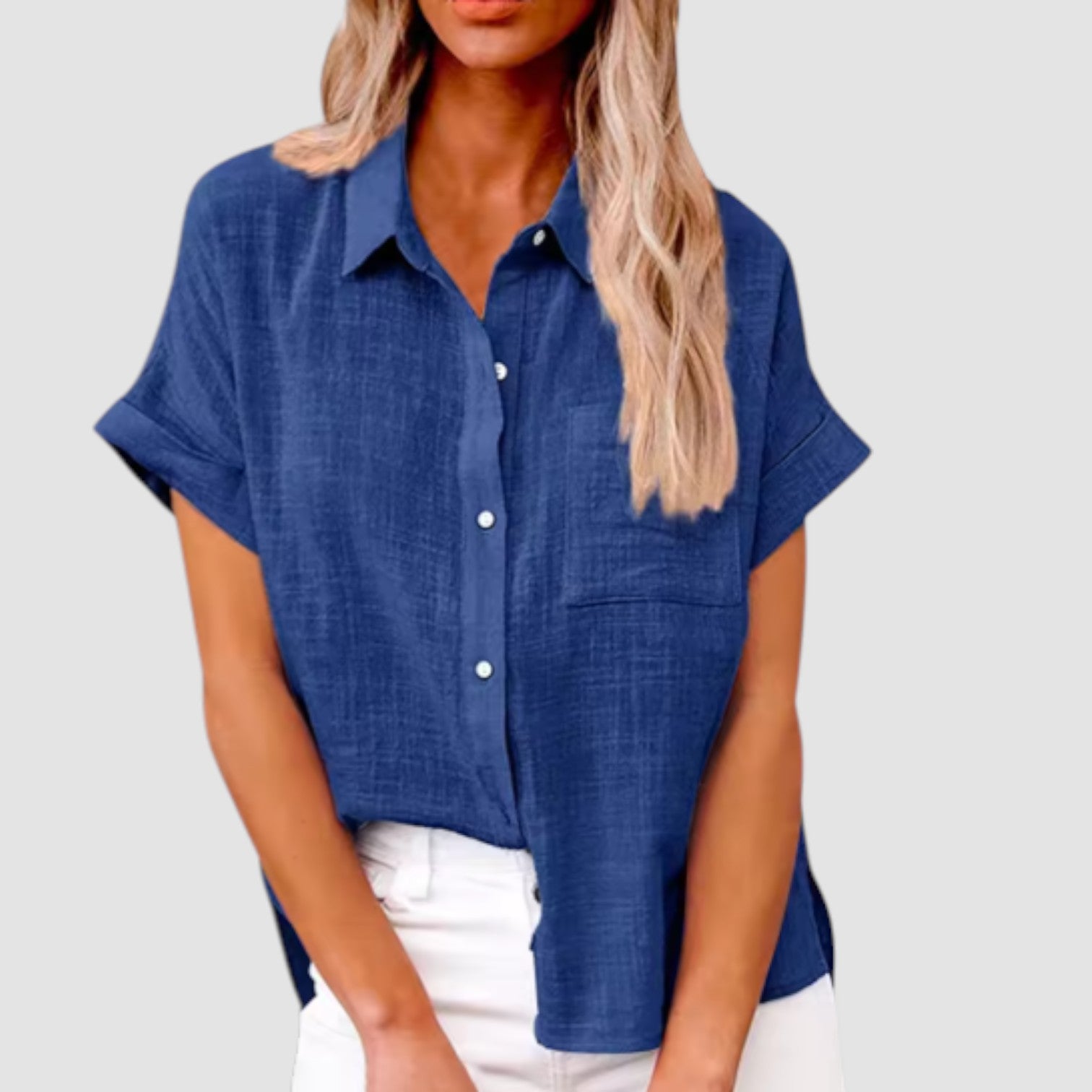 Lova – Camicia a manica corta in misto viscosa morbido