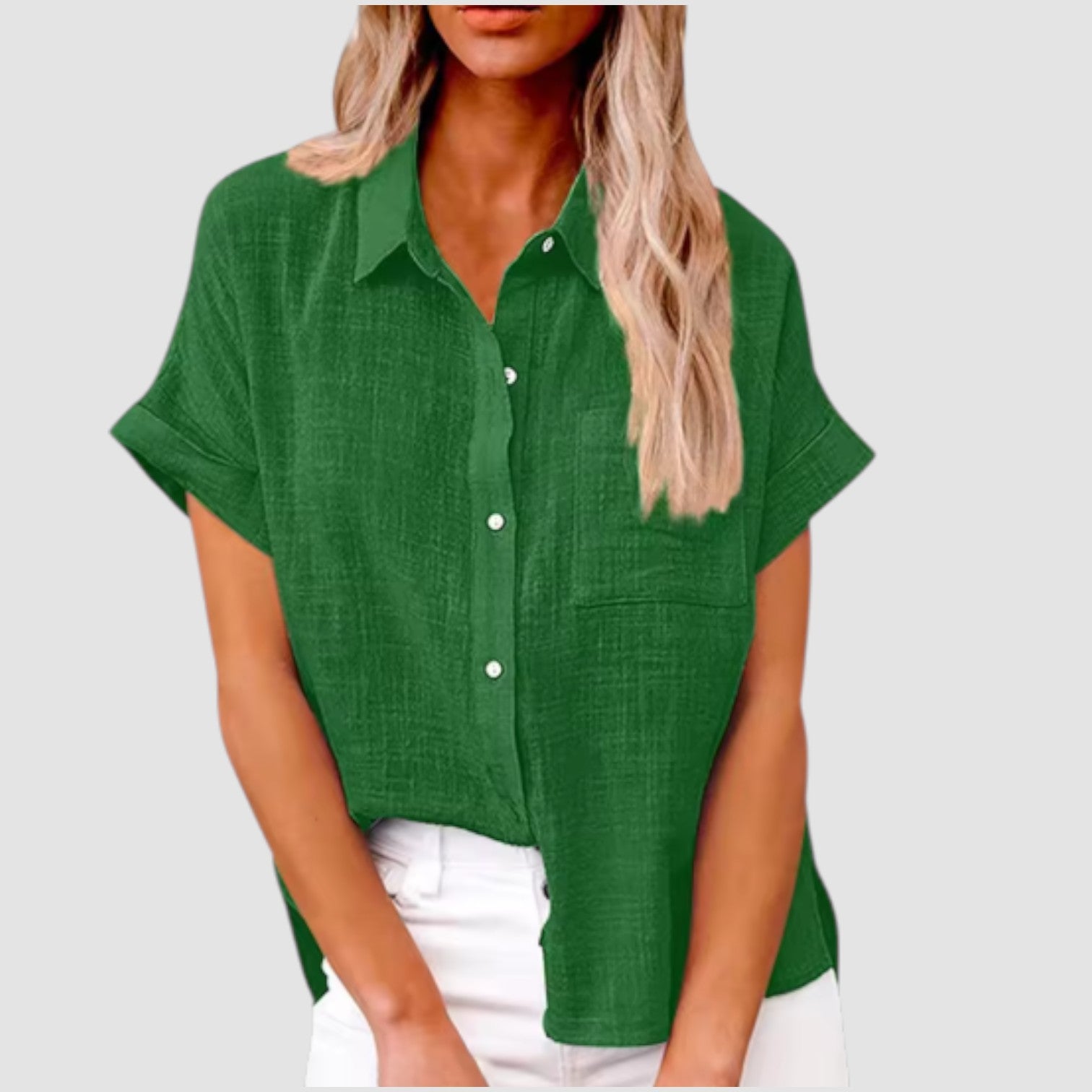 Lova – Camicia a manica corta in misto viscosa morbido