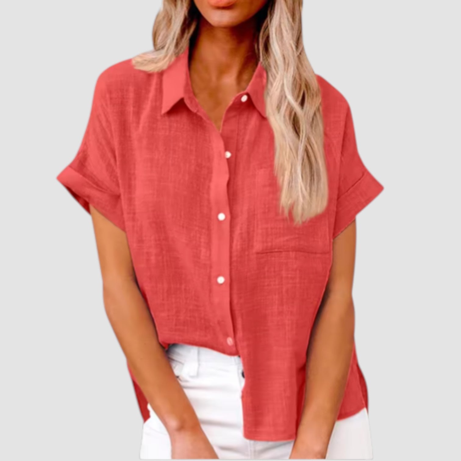 Lova – Camicia a manica corta in misto viscosa morbido