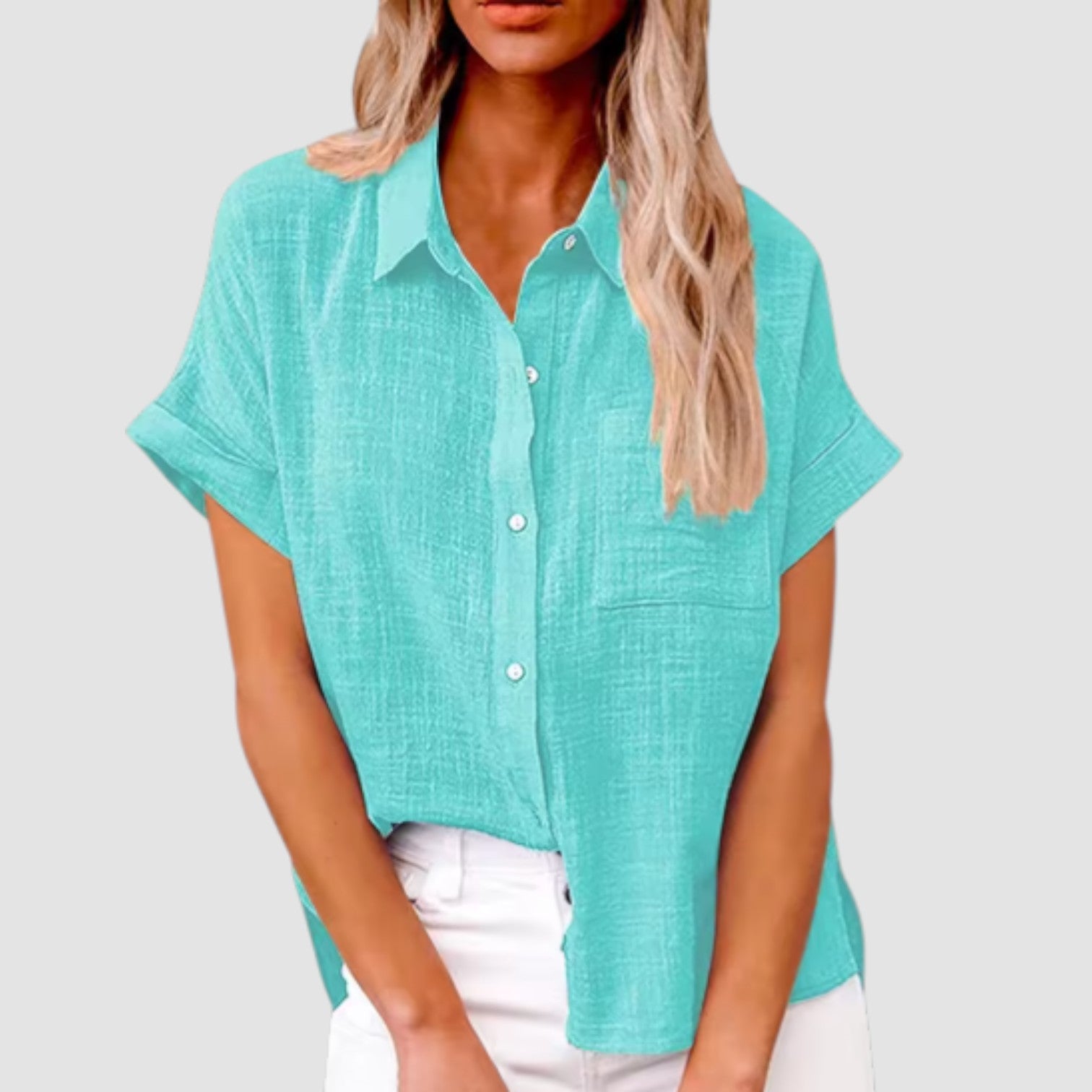 Lova – Camicia a manica corta in misto viscosa morbido