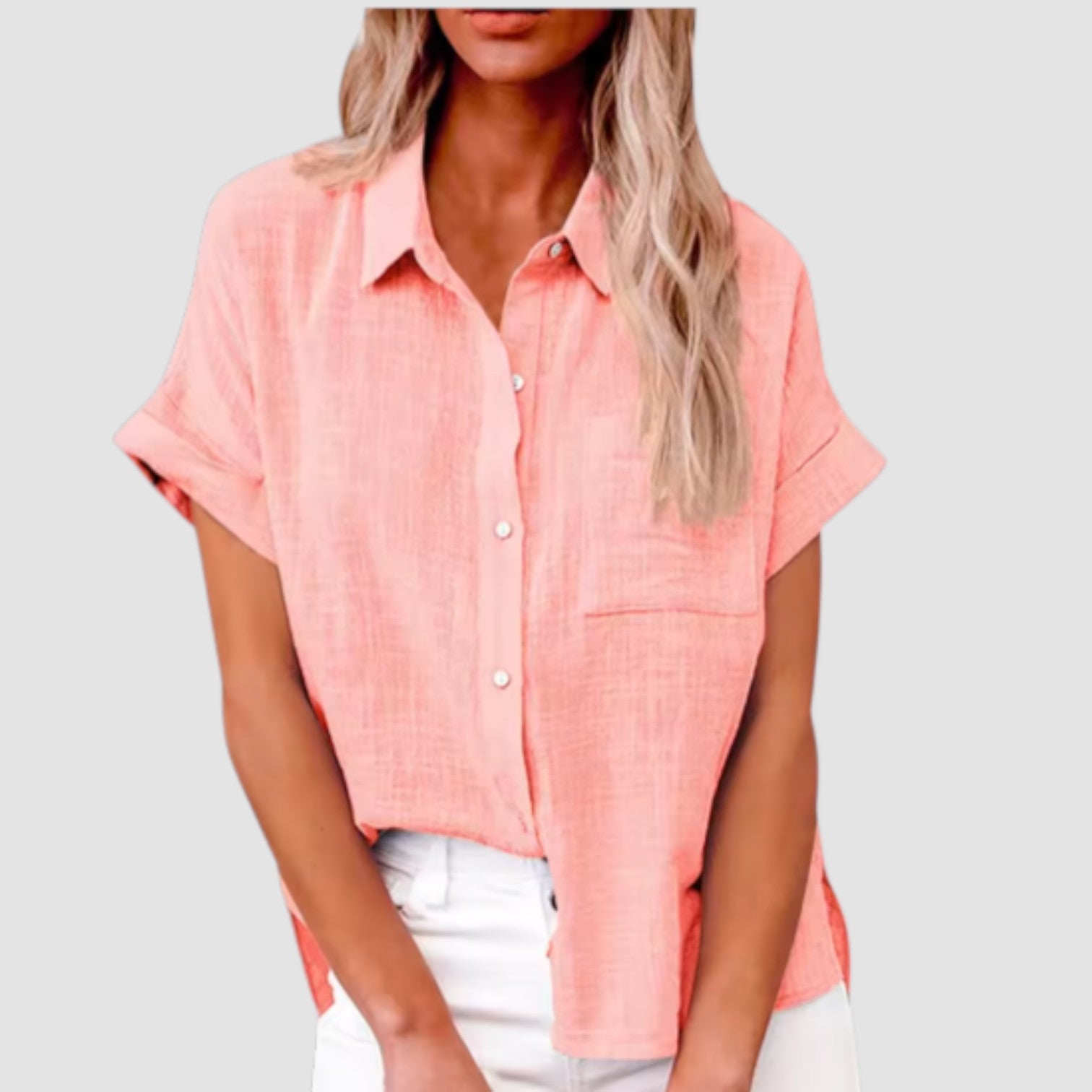 Lova – Camicia a manica corta in misto viscosa morbido