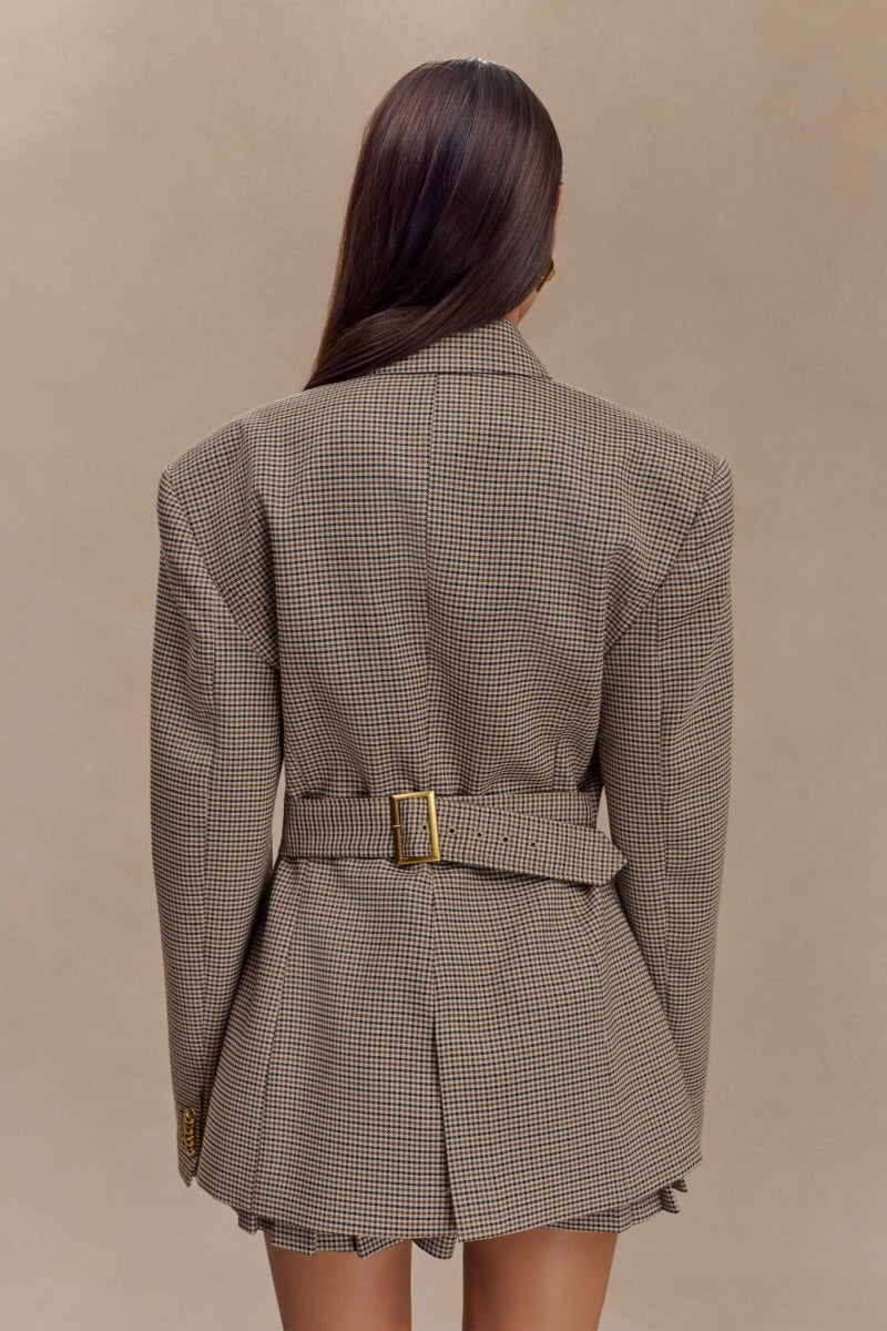Blazer con fibbia a griglia
