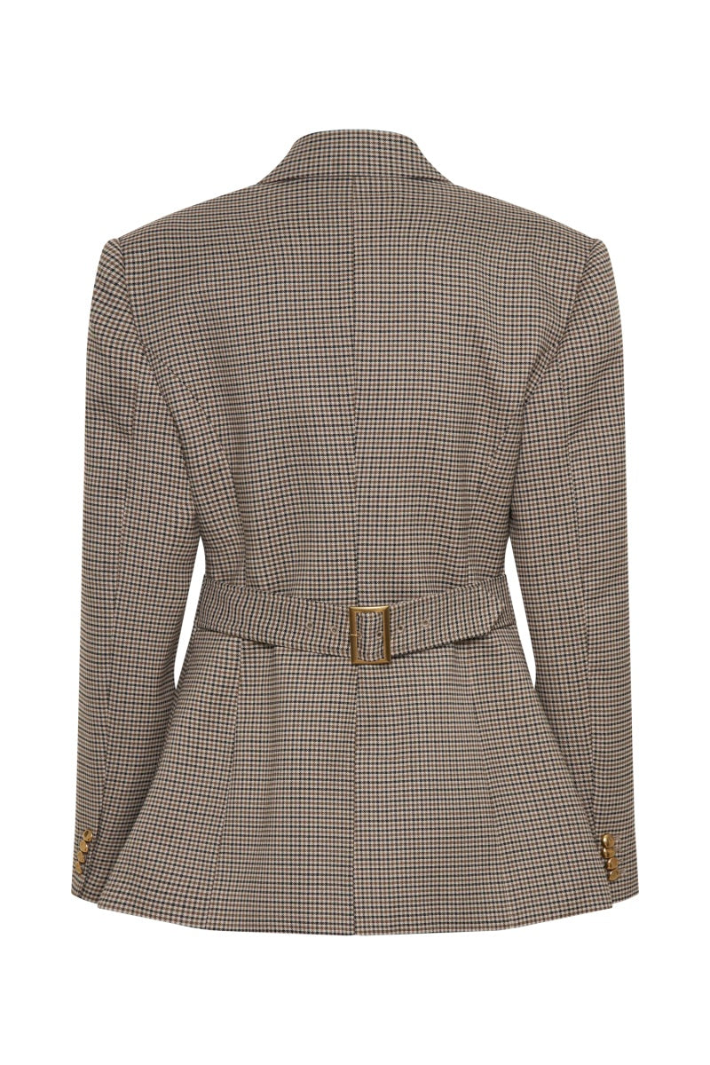 Blazer con fibbia a griglia