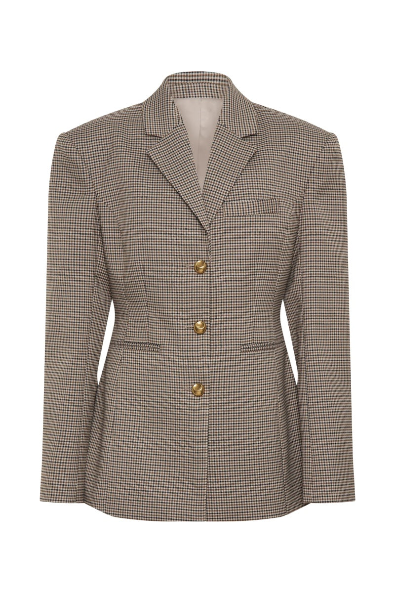 Blazer con fibbia a griglia