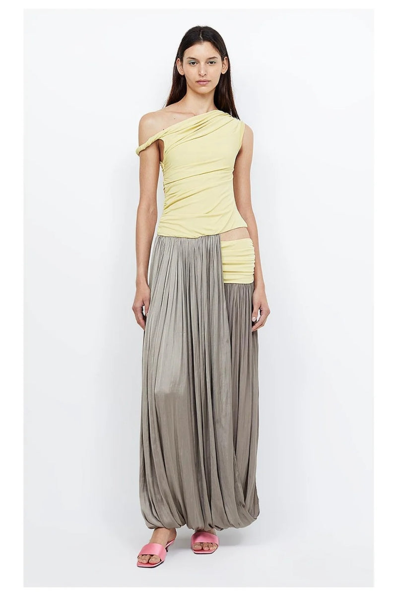 Vestito lungo con scollatura a barca Serene