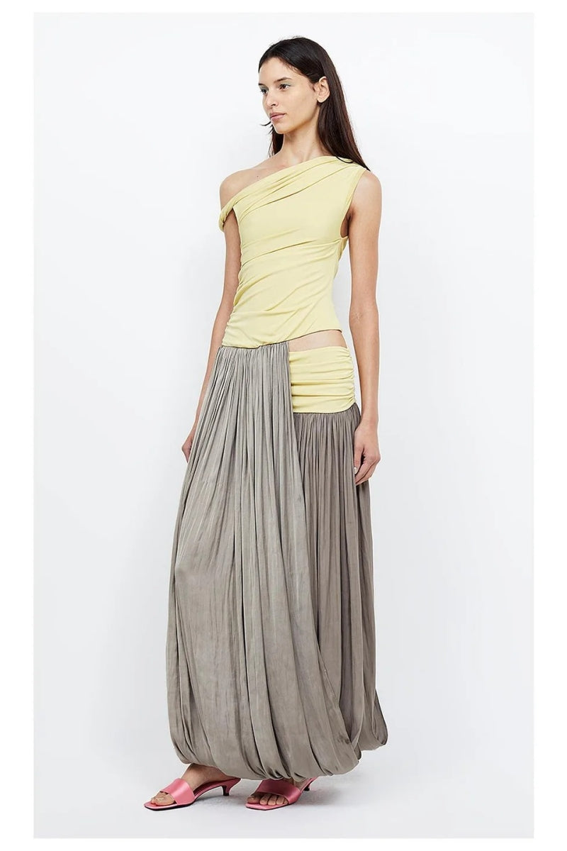Vestito lungo con scollatura a barca Serene
