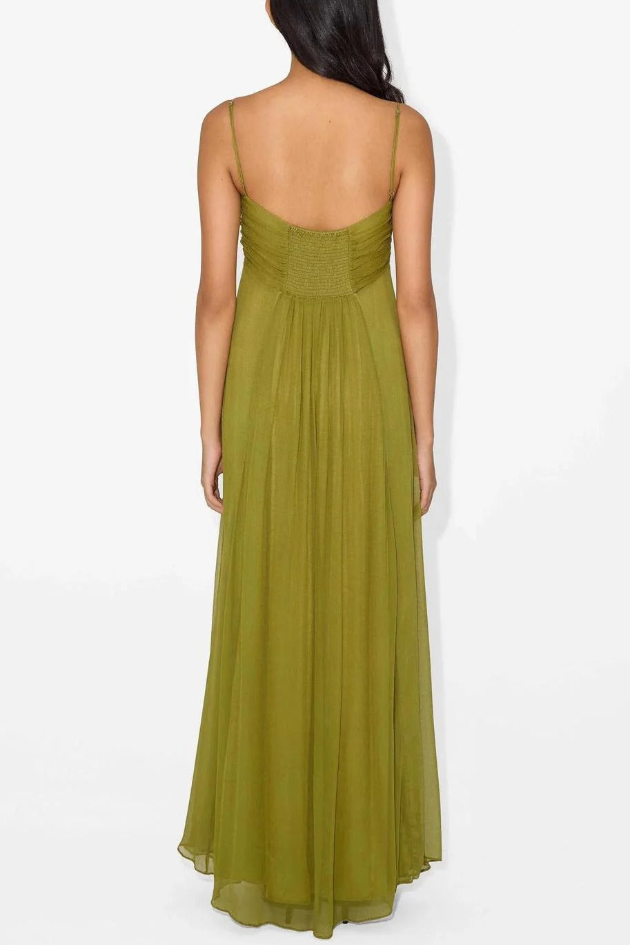Vestito Maxi Flou Olive Morea