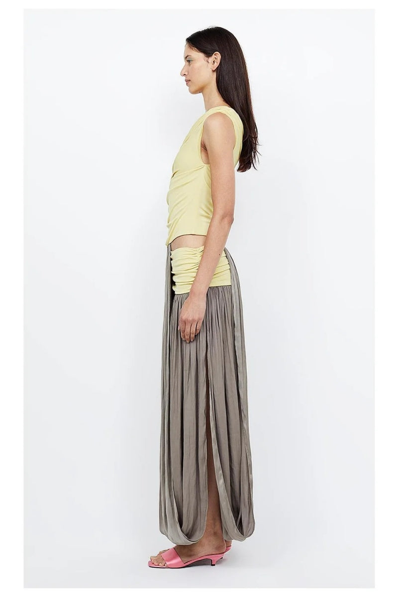 Vestito lungo con scollatura a barca Serene