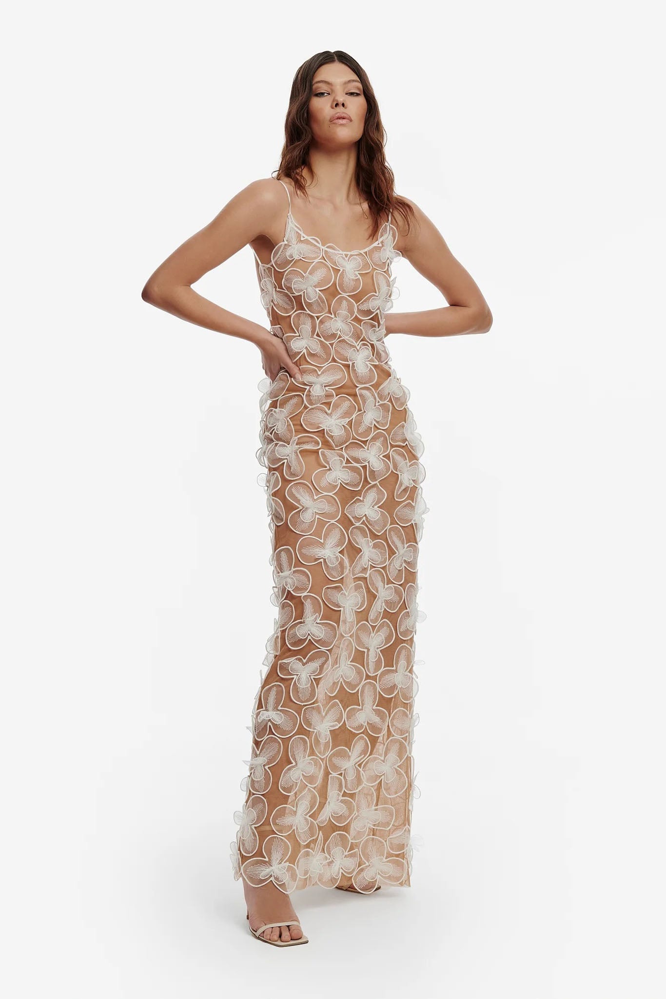 Vestito Midi Astrid in Bianco