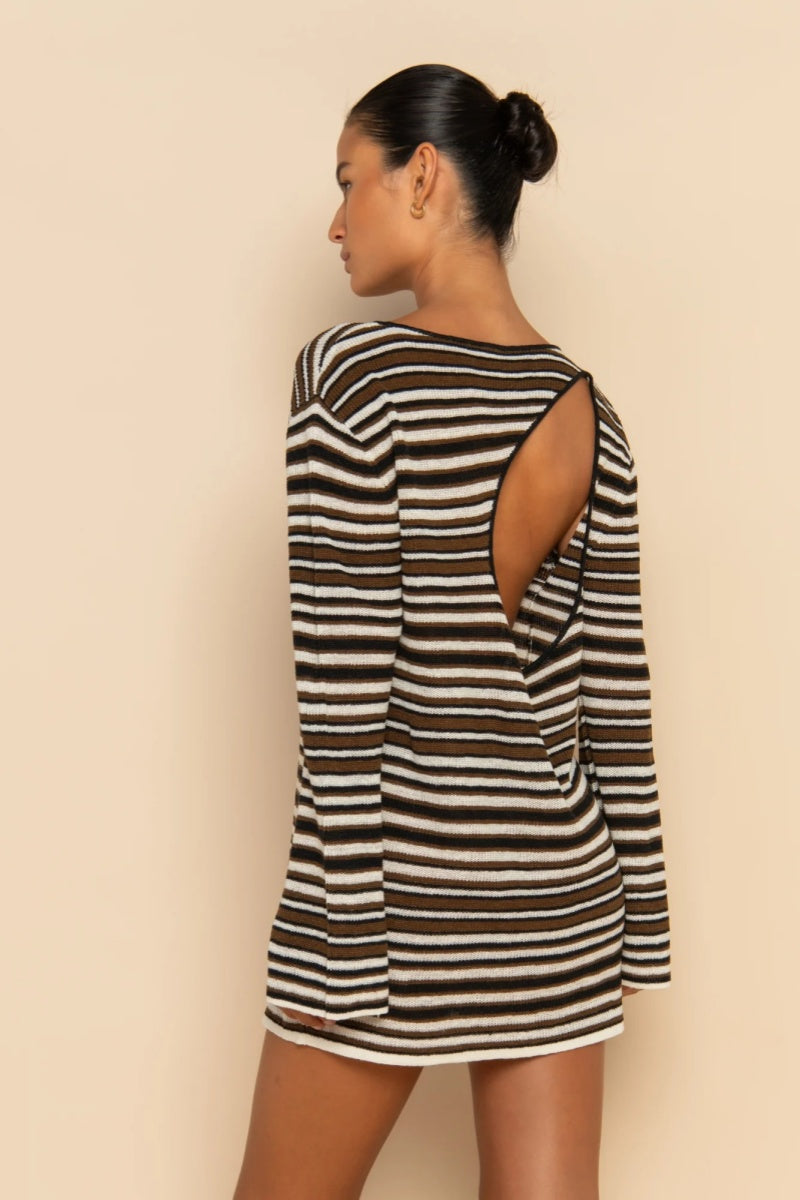 Vestito Mini a Maglia con Spacco Posteriore