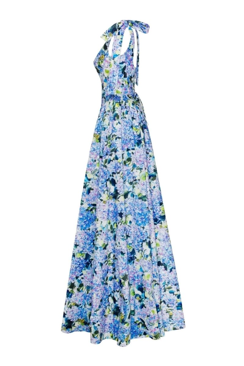 Vestito Maxi Stampato con Spalline Kacey Hydrangea
