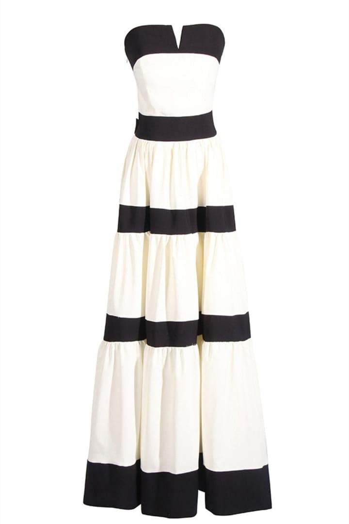 Vestito lungo con nodo e blocchi di colore Karen