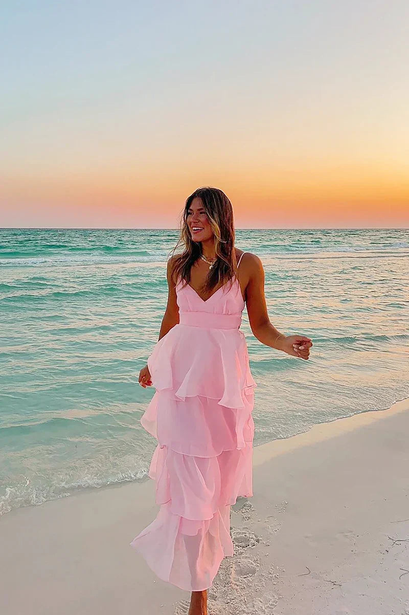 Vestito lungo Shayla - Rosa