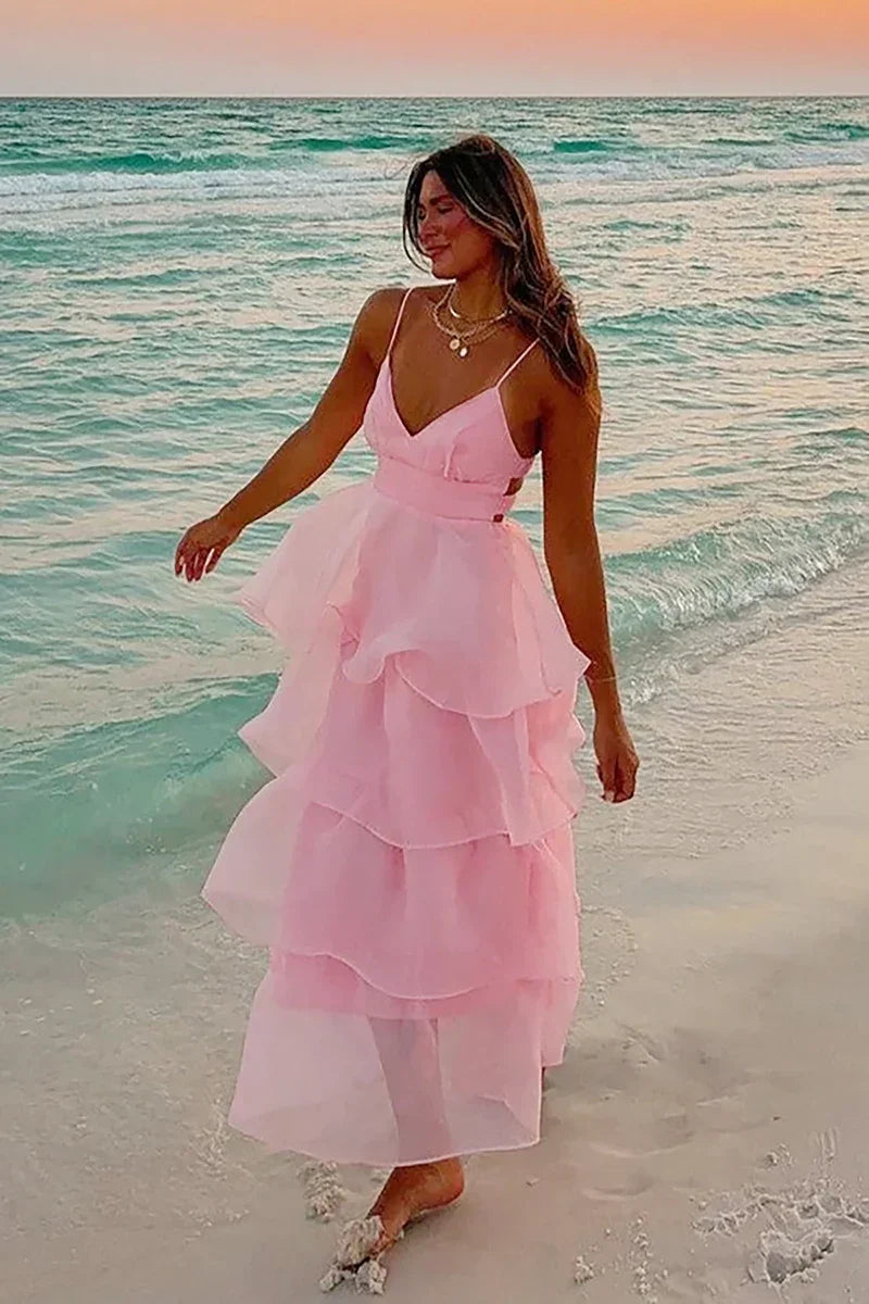 Vestito lungo Shayla - Rosa