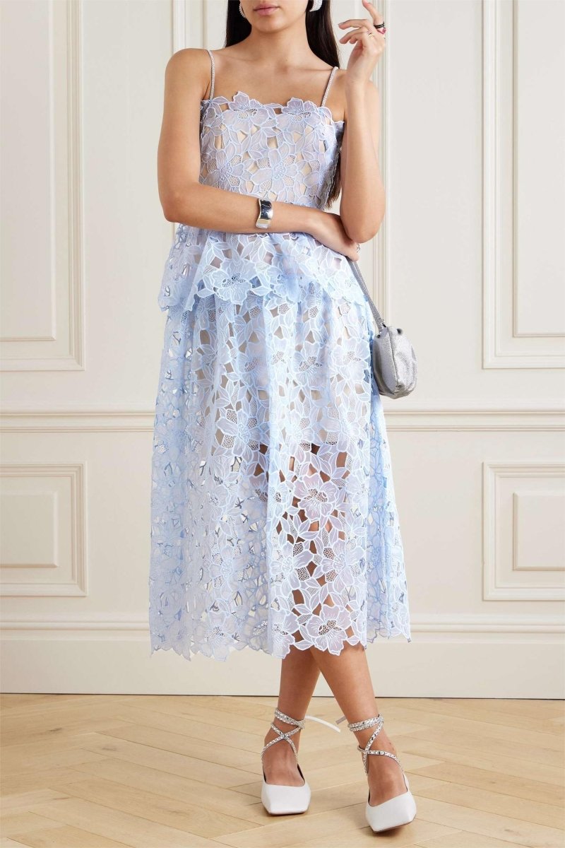 Vestito Midi Cami a strati in pizzo Ophelia