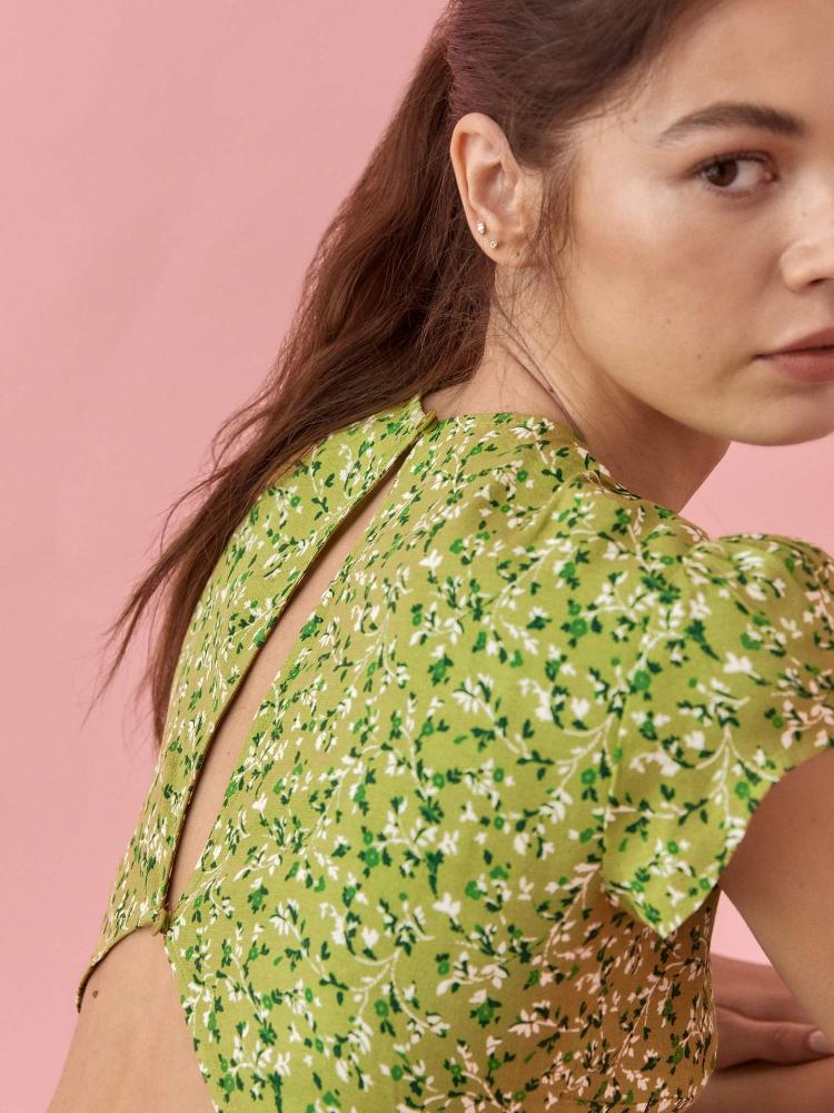 Rachel abito midi smanicato con scollo rotondo e spacchi