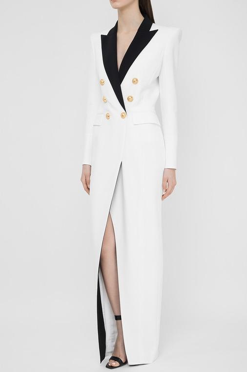 Vestito lungo blazer tuxedo colorblock Silas